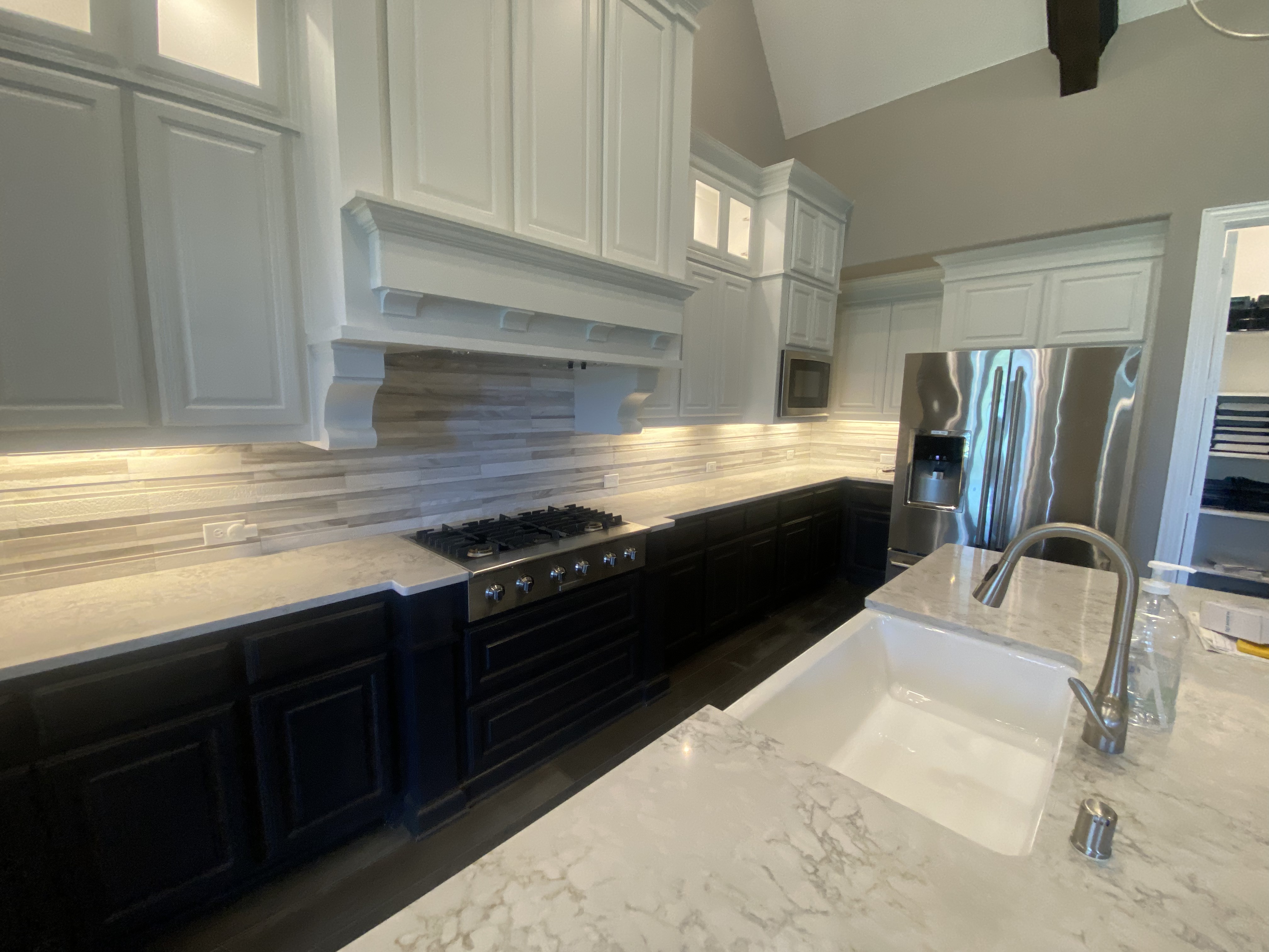 Completed custom millwork detail in a residential interior